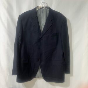 Elegant Navy Pinstripe Blazer